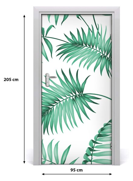 Samolepiace fototapety na dvere tropické lístia 95x205 cm