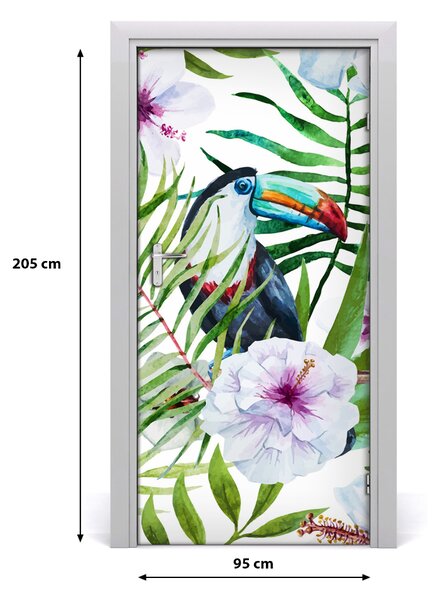 Samolepiace fototapety na dvere havajský vzor 95x205 cm