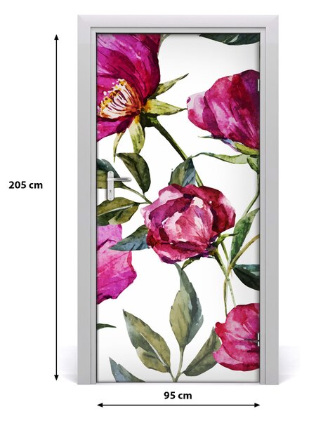 Samolepiace fototapety na dvere mak 95x205 cm