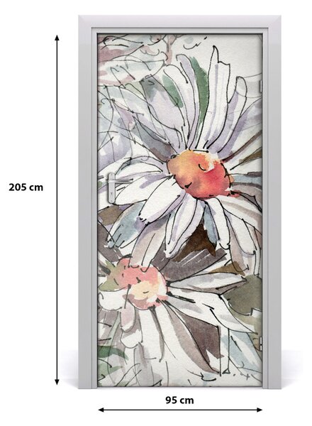 Samolepiace fototapety na dvere sedmokrásky 95x205 cm
