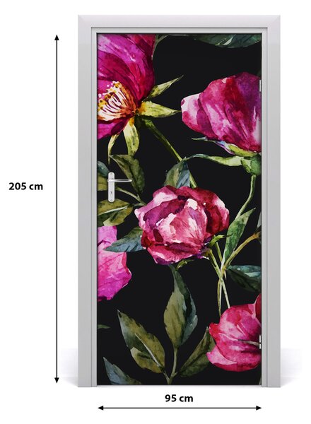 Samolepiace fototapety na dvere mak 95x205 cm