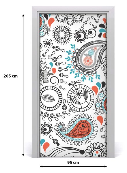 Samolepiace fototapety na dvere ornamenty 95x205 cm