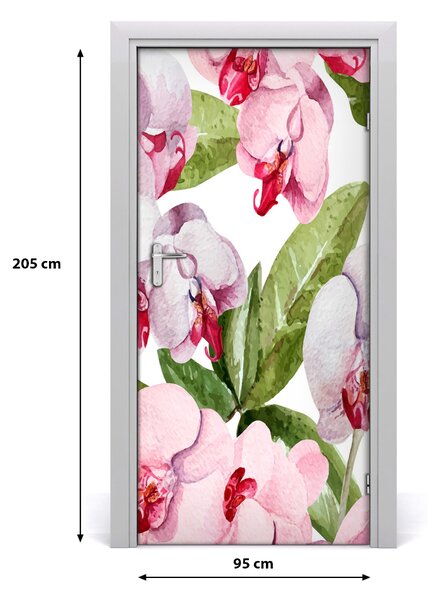 Samolepiace fototapety na dvere orchidea 95x205 cm