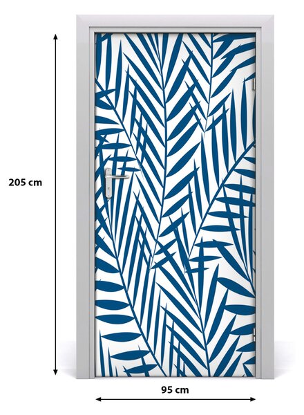 Samolepiace fototapety na dvere tropické lístia 95x205 cm