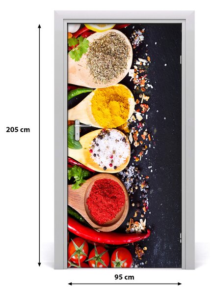 Samolepiace fototapety na dvere korenie 95x205 cm