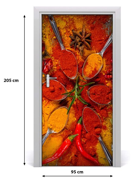 Samolepiace fototapety na dvere korenie 95x205 cm