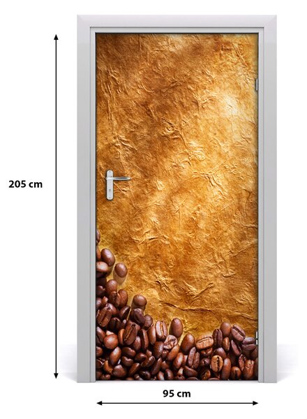 Samolepiace fototapety na dvere zrnká kávy 95x205 cm