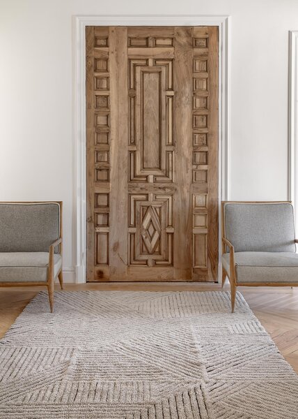 MUZZA Vlnený koberec vally 170 x 240 cm hnedý