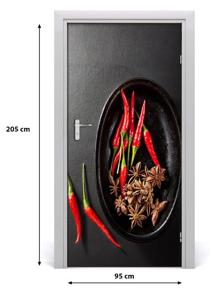 Fototapeta na dvere samolepiace chilli 95x205 cm