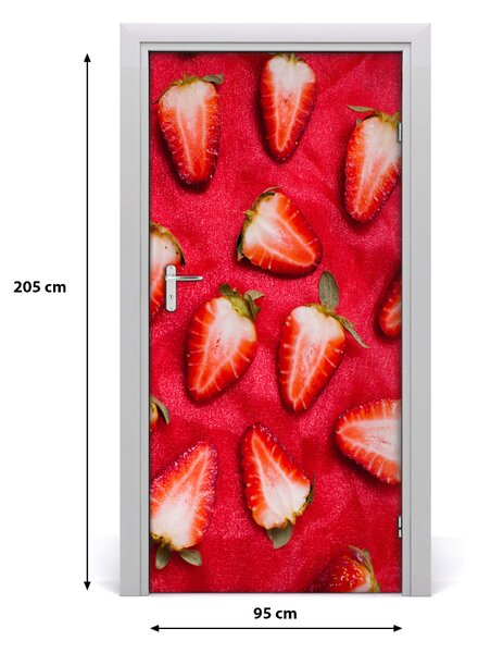 Fototapeta na dvere samolepiace jahody 95x205 cm