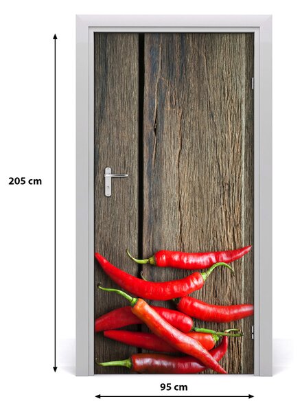 Fototapeta na dvere samolepiace chilli 95x205 cm