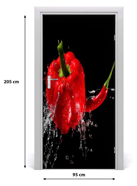 Fototapeta na dvere samolepiace dve papriky 95x205 cm