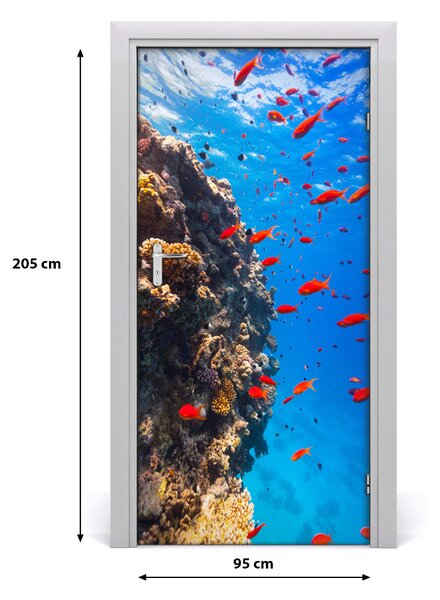 Samolepiace fototapety na dvere koralový útes 95x205 cm