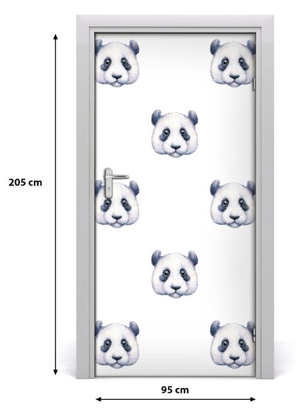 Samolepiace fototapety na dvere pandy 95x205 cm