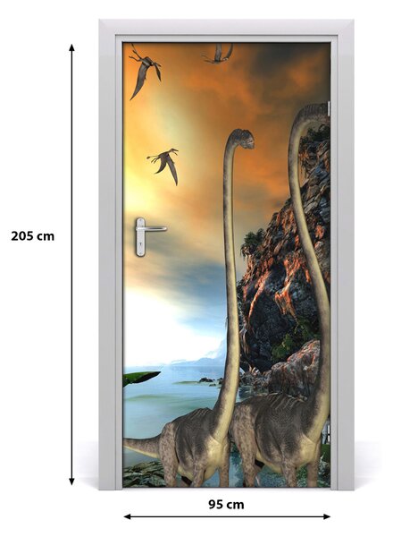 Samolepiace fototapety na dvere Dinozaury 95x205 cm