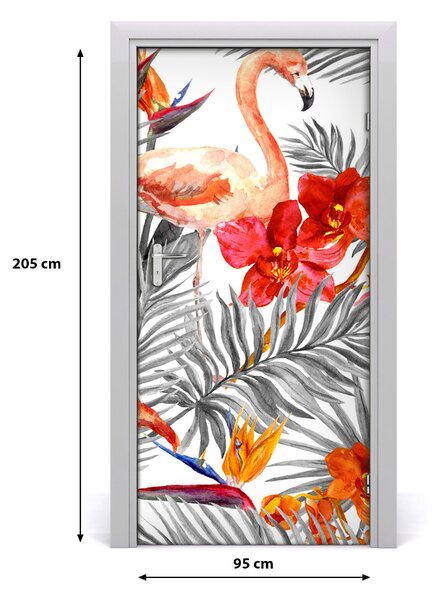Samolepiace fototapety na dvere Fleminga a kvety 95x205 cm