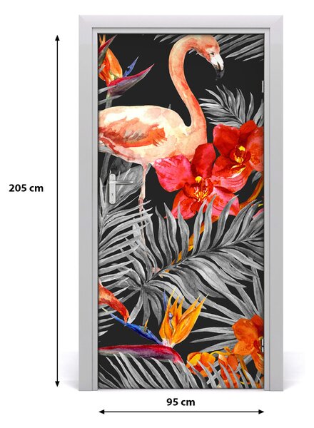 Samolepiace fototapety na dvere Fleminga a kvety 95x205 cm