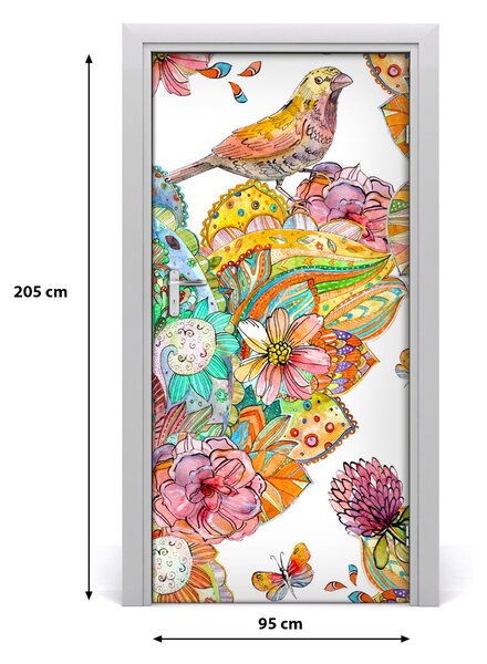 Samolepiace fototapety na dvere motýle kdvětiny 95x205 cm