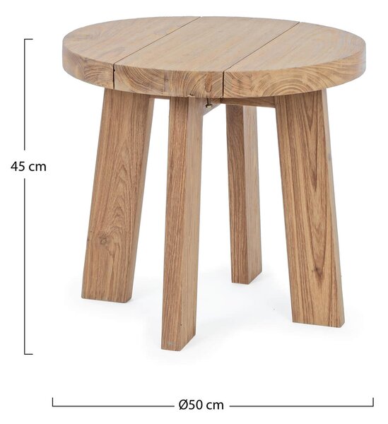 MUZZA Odkladací stolík livaro Ø 50 cm prírodný