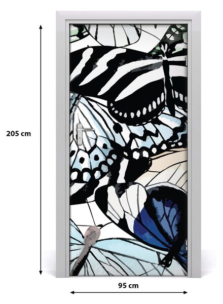 Samolepiace fototapety na dvere motýle 95x205 cm