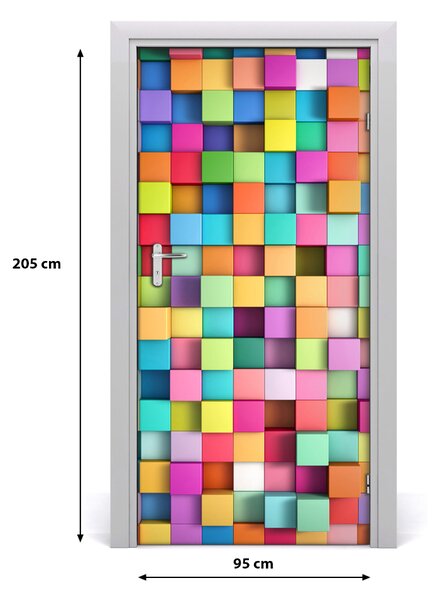 Samolepiace fototapety na dvere abstraktné štvorca 95x205 cm