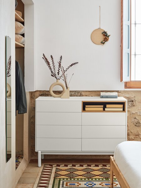 MUZZA KOMODA CORVO KRÉMOVÁ 40 X 120 CM