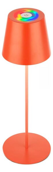 Briloner 7510012-LED RGB Stmievateľná stolná lampa CALIDA 2,5W/5V IP44 1200mAh oranžová