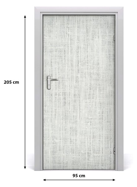 Samolepiace fototapety na dvere Ľanové biele plátno 95x205 cm