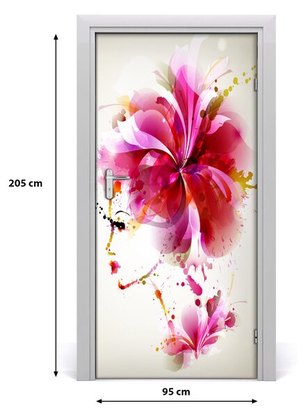 Samolepiace fototapety na dvere abstrakcie žena 95x205 cm