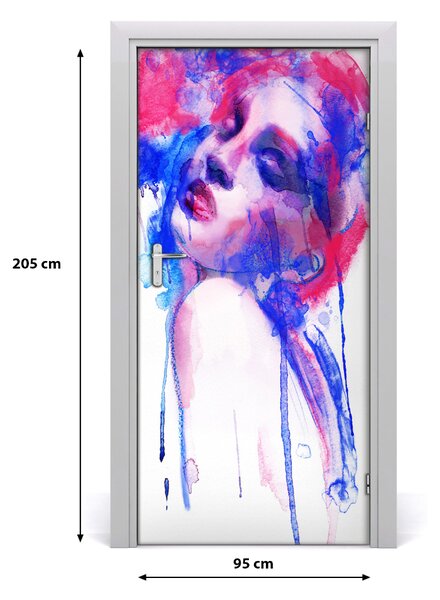 Samolepiace fototapety na dvere abstrakcie žena 95x205 cm