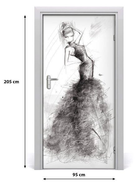 Samolepiace fototapety na dvere ilustrácie móda 95x205 cm