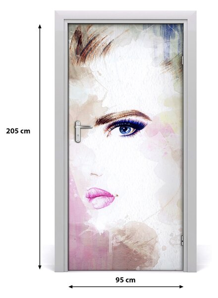 Samolepiace fototapety na dvere abstrakcie žena 95x205 cm