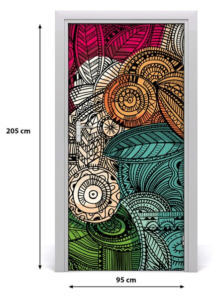 Samolepiace fototapety na dvere abstraktné perá 95x205 cm