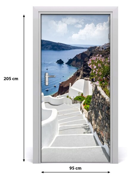 Fototapeta samolepiace na dvere Santorini Grécko 95x205 cm
