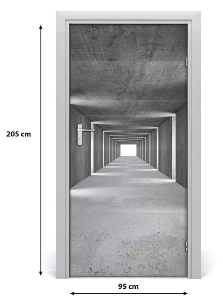 Samolepiace fototapety na dvere betónový tunel 95x205 cm