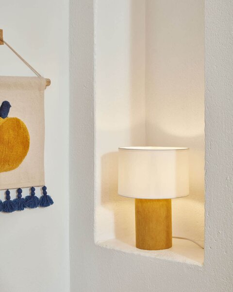 MUZZA Stolná lampa elian horčicová