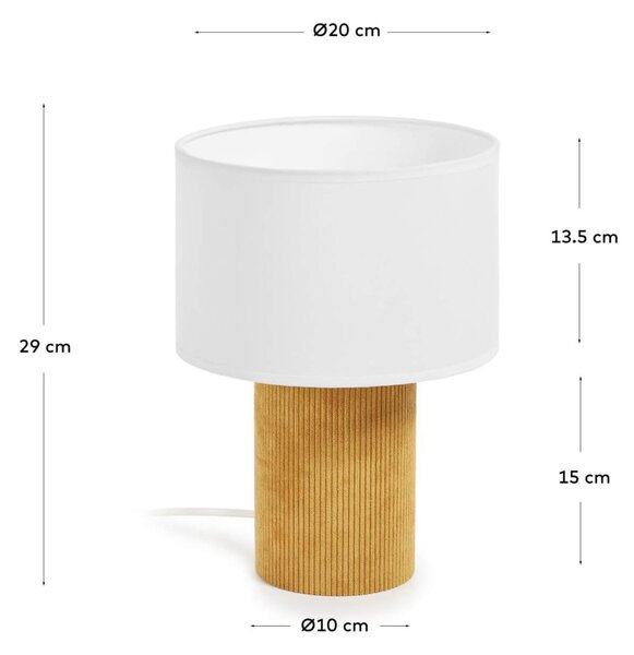 MUZZA Stolná lampa elian horčicová