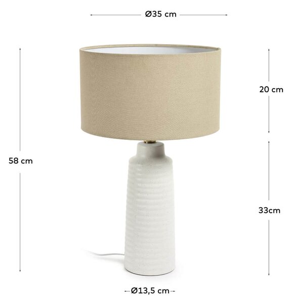 MUZZA Stolná lampa jalim prírodná