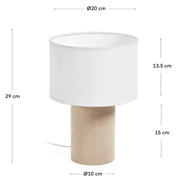 MUZZA Stolná lampa elian béžová