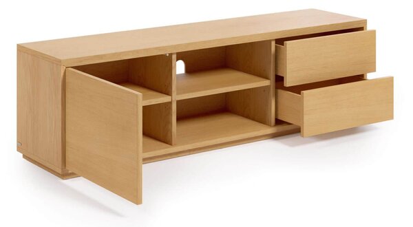 MUZZA TV stolík lenbia 150 x 43,6 cm prírodný