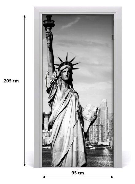 Fototapeta samolepiace na dvere socha Slobody 95x205 cm