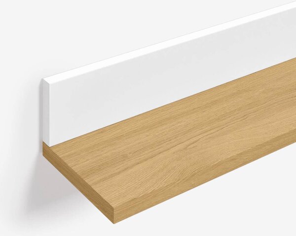 MUZZA Polica lenbia 80 x 15 cm biela