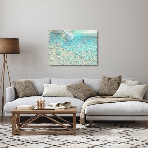Sklenený obraz - Prímorská atmosféra v tyrkysových odtieňoch (70x50 cm)