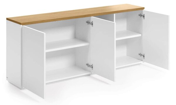 MUZZA Komoda lenbia 180 x 75 cm biela