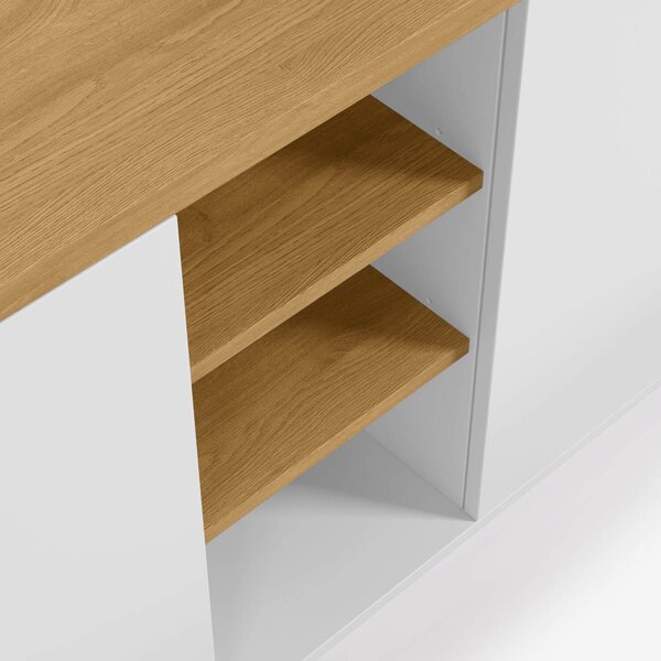 MUZZA Komoda lenbia 180 x 75 cm biela