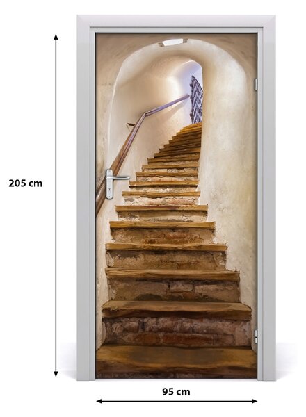 Fototapeta samolepiace na dvere schody do zámku 95x205 cm