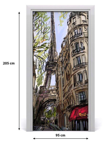 Fototapeta samolepiace na dvere Eiffelova veža 95x205 cm