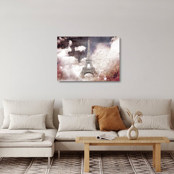 Sklenený obraz - Eiffelova veža, Paríž, Francúzsko (70x50 cm)