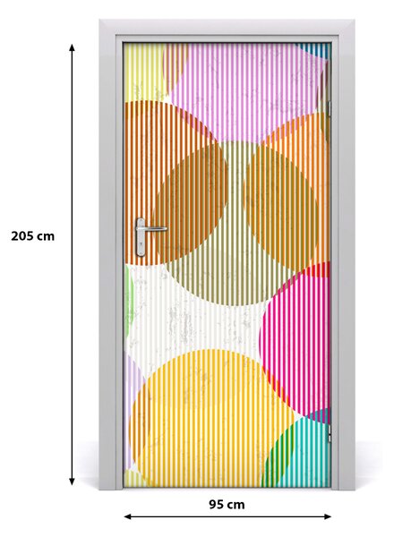 Fototapeta na dvere farebná kola 95x205 cm