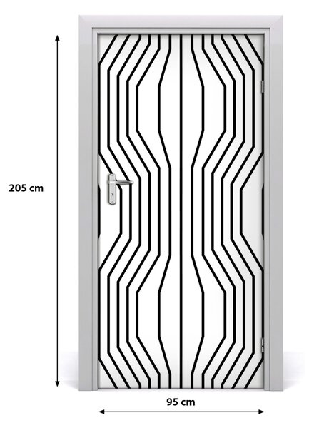 Fototapeta na dvere geometrické línie 95x205 cm
